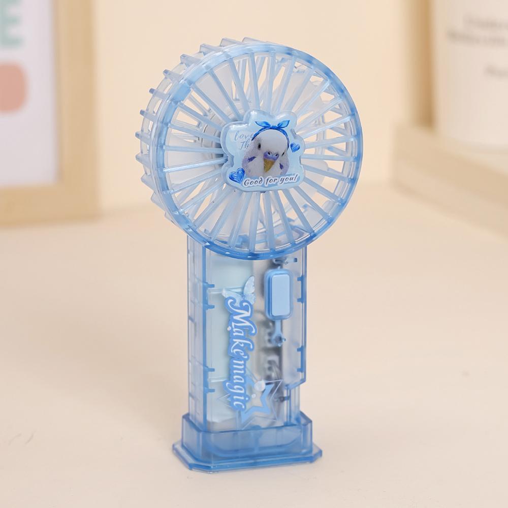 Cute Kawaii Pet Mini Fan Portable Handheld Desk Fan Transparent Cat Dog Pocket USB Rechargeable Cooling Fan for Girls Gift