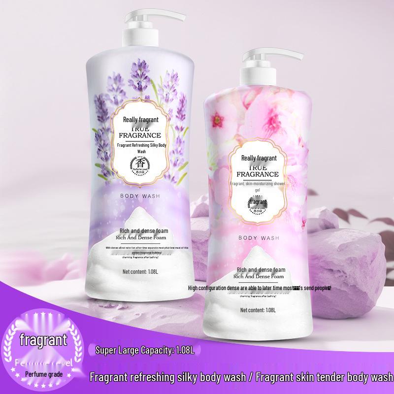 Lavender Foaming Body Wash, Family Size - Moisturizing & Hydrating with Long-Lasting Fragrance, All-Purpose Bath, Large Bottle