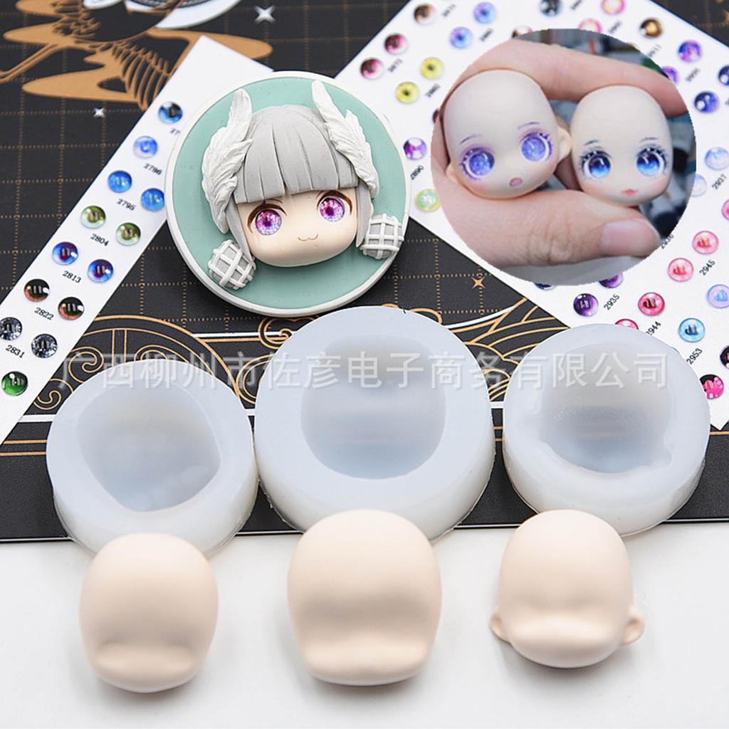 Round BJD Doll Eyes Handmade Doll Eyes Cute Doll Eyes Accessories Colorful Clay Eyes Gift for DIY Craft Lovers