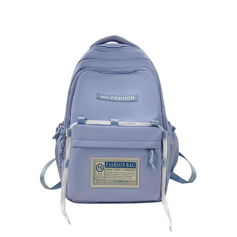 Schoolbag Mori Black and White Versatile Solid Color Backpack Women's Japan and Korea Fashion Schoolbag Men's High School Backpack Women's Backpack 