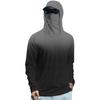 Tricou de vară cu mânecă lungă pentru bărbați Uscare rapidă Îmbrăcăminte de soare Pescuit Fitness Sport Hded Tricou cu mânecă lungă