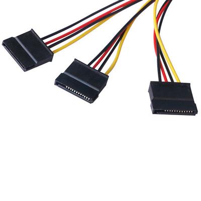 4 Pin Ide Molex To 3 Serial Ata Sata Power Splitter Extension Cable Connectors