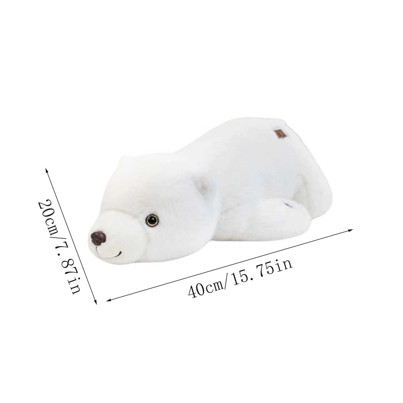 

Soft Lying Bear Plush Pillow, Cute Stuffed Animal Toy For Cuddling & Decor One Size