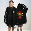 Sweat à capuche Black Label Society Imprimé Feuille d'Érable Crâne Coupe Ample Streetwear Homme