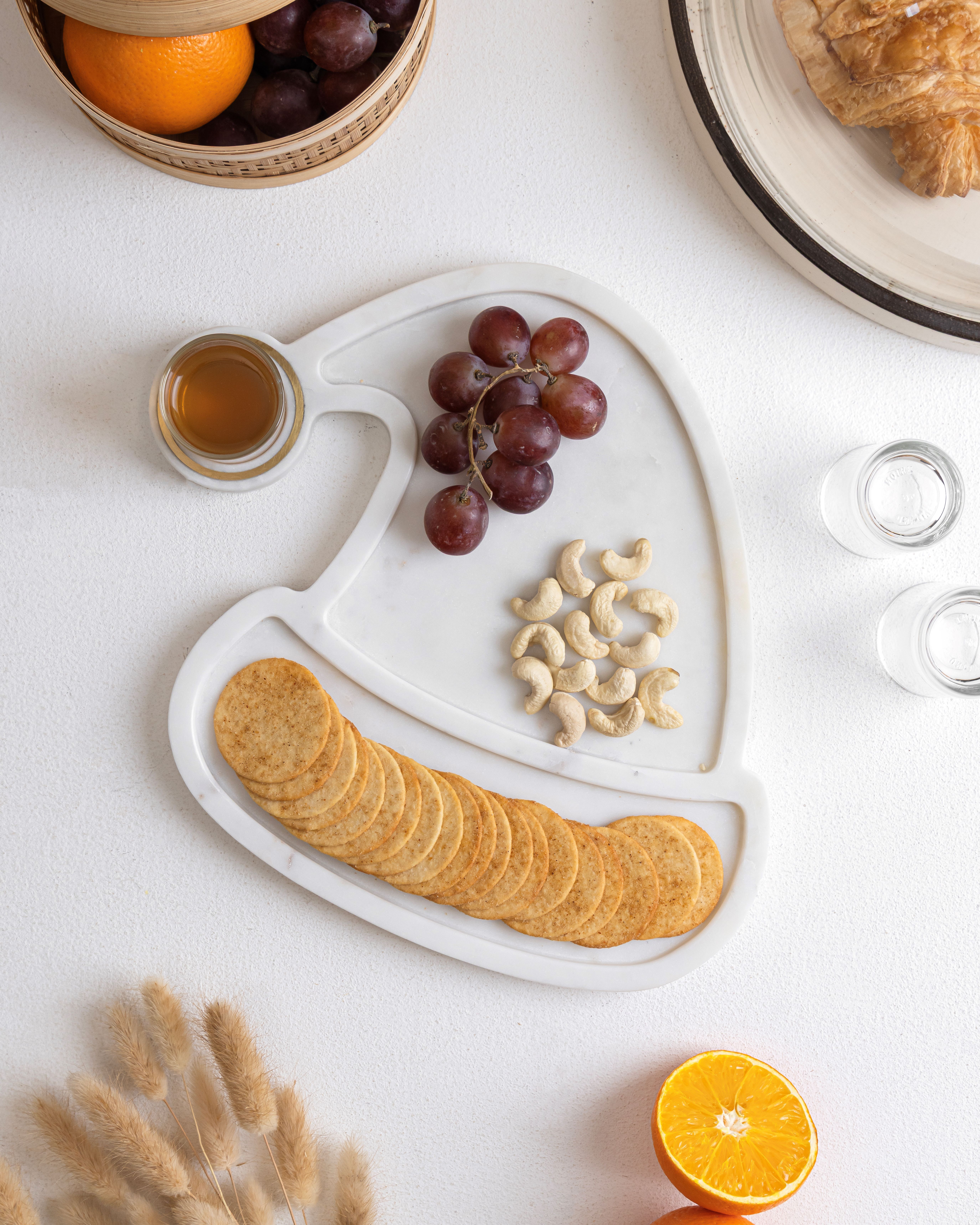 

Marble Platter - Santa Cap белый