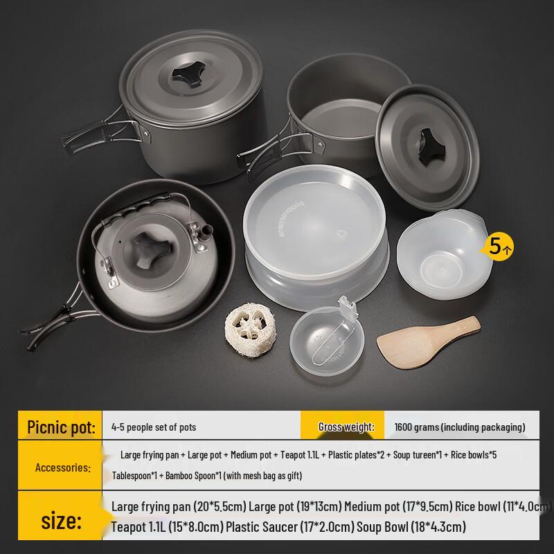 

OLOEY Non-Stick Camping Cookware Set