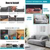 Stretch Velvet Plush Sofa Slipcover Furniture Protector Cushions Cover with Elastic Band Washable Home Recliner Chair Covers