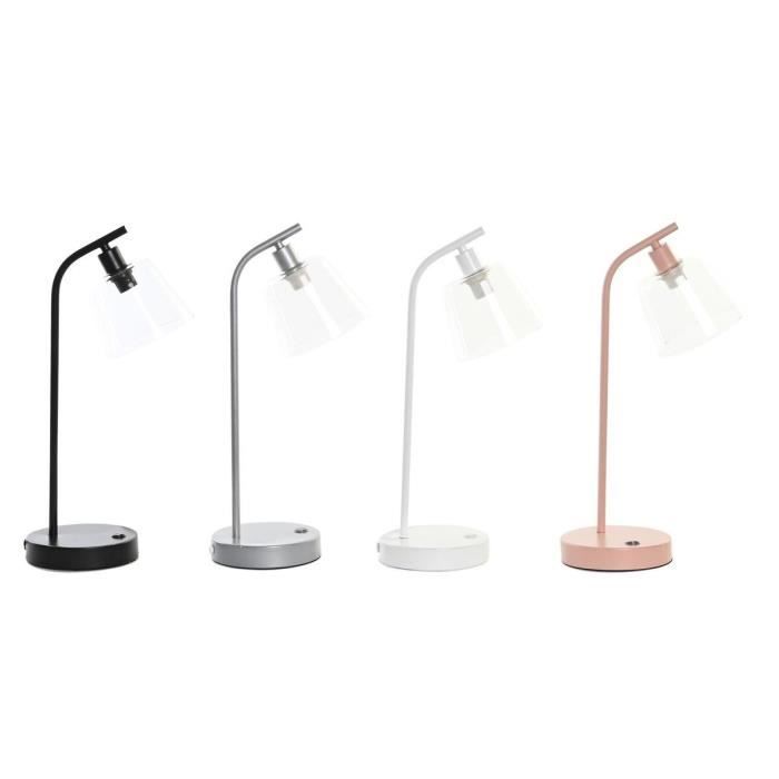 Lampe De Bureau - Urban - 22x15x46 Cm - Métal Et Verre - 25W - 4 Pièces