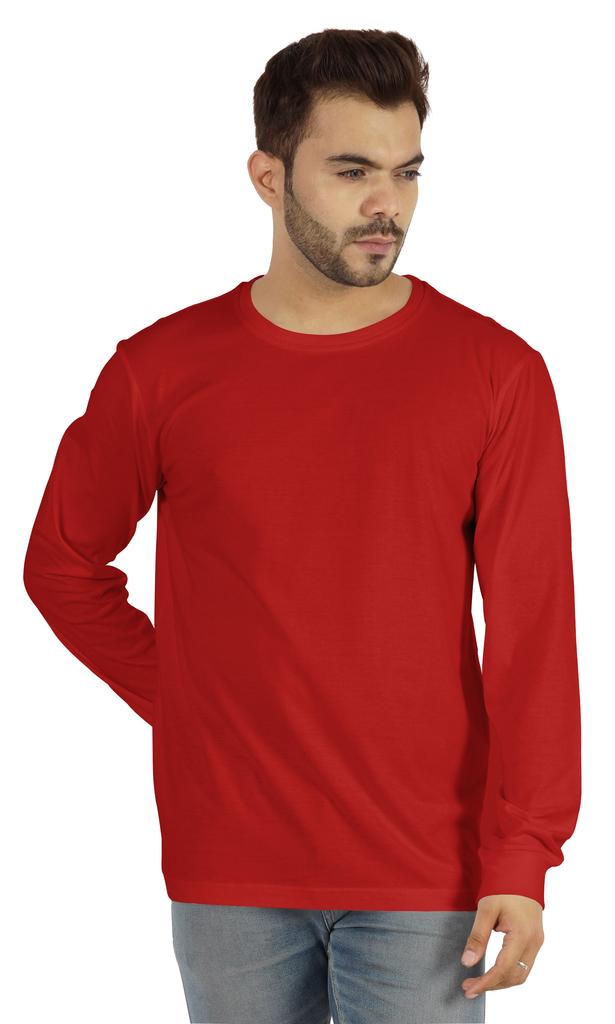Inkmeso Men  S Cotton Long Sleeve T-shirt Basic Crew Neck Shirt