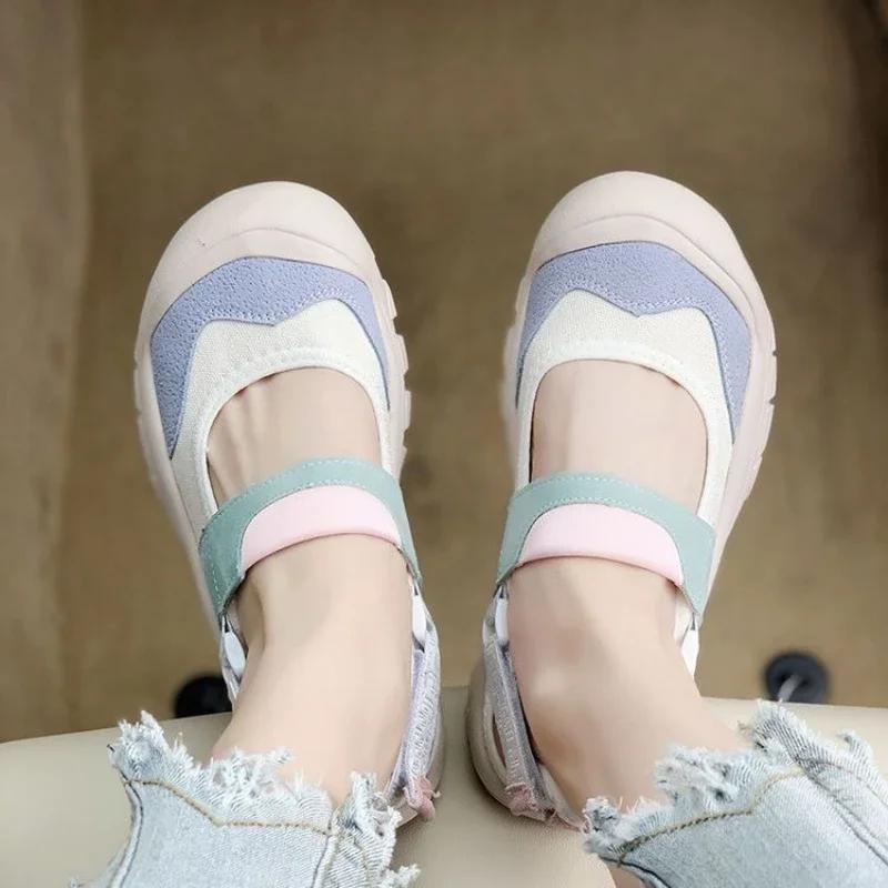 Sandals for Women,  Summer New Style, Ugly and Cute Velcro Sandals, Fashionable Thick Soled Shallow Mouth Casual Single Shoe