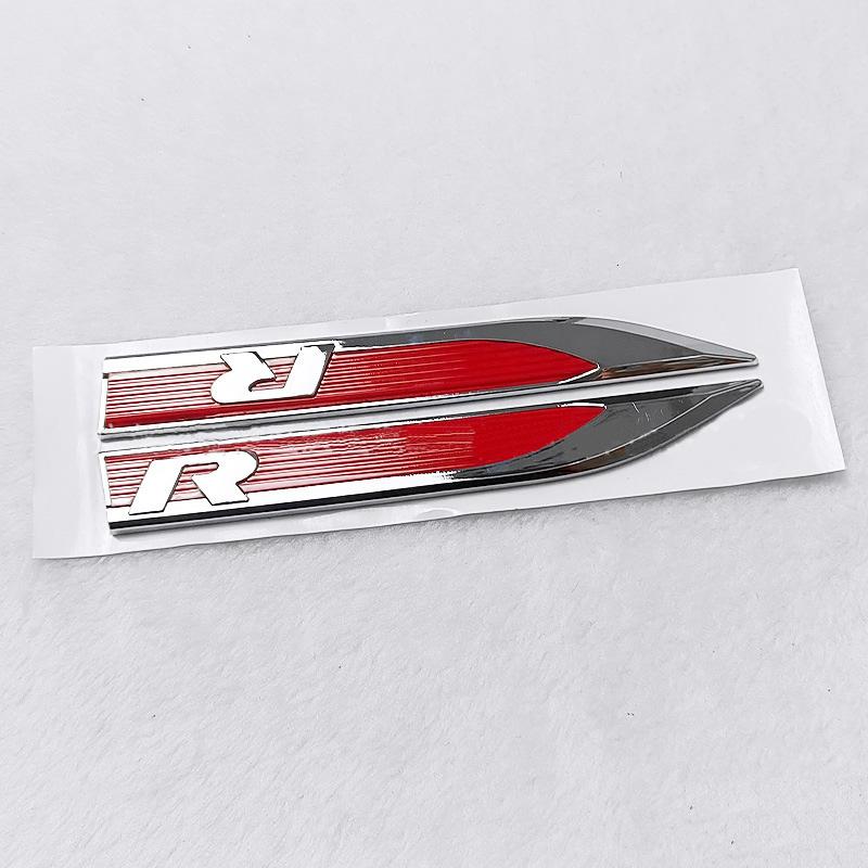 Hot 2pcs Rline R GTI GLI Emblem Car Fender Side Wing Auto Sticker Accessories For Volkswagen VW Golf MK8 Polo Passat Magotan Tig