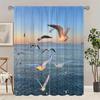 Set Of 2 Sea Seagulls Print Curtains Suitable Bedroom Living Room Kitchen Decoration Home Window Curtain For Area Made Polyester