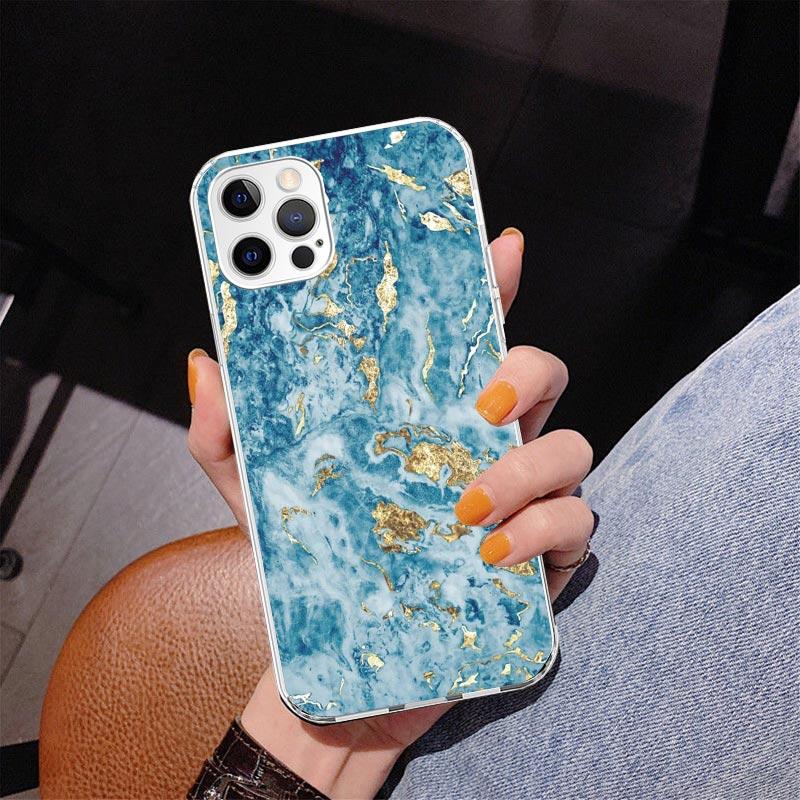 Fashion Gold Pink Geometric Marble Phone Case For iPhone 17 Air 16 Pro Max 16E 15 + 14 Plus 11 12 13 Mini 7 8 SE Gift Print Cove
