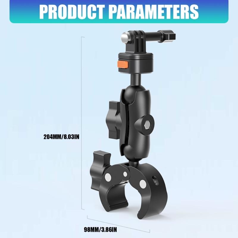Universal Magnetic Quick Release Mount For Action Camera 360 Rotation And 18 45mm Clamp Ranges For Biking Motorcycle