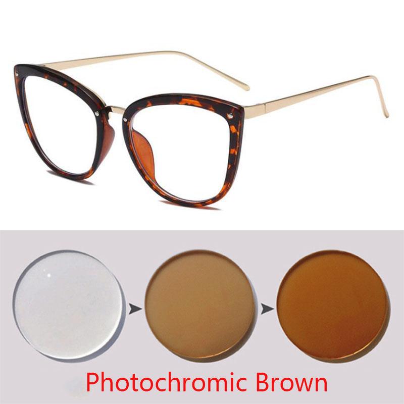 Feminine Optical Myopia Glasses Vintage Brand Design Clear Cat Eye Blue Light Blocking Glasses Women Eyeglasses Degree 0 To -6.0