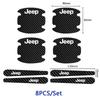 Car Emblem Badge Door Handle Anti-scratch Sticker for Jeep Liberty Patriot Wrangler JK Renegade Compass Grand Cherokee Rubicon AKY1