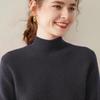 Women's Slimming Cashmere Sweater: Autumn/Winter Loose Knit Base Layer with Half-High Neck
