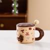 Cartoon Ceramic Cup with Magnetic Dolls Large Capacity High Temperature Resistance Mug Opening Small Gift Water Cup Small Animal Cup