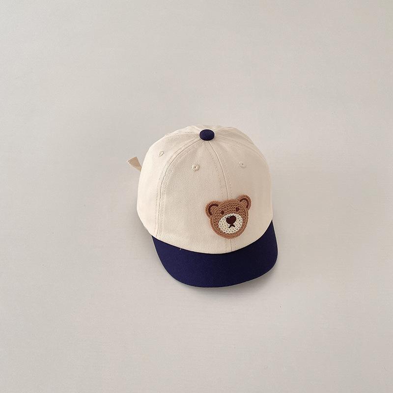 Summer Cute Cartoon Bear Baby Kids Hats Boys Girls Children Outdoor Sunshade Breathable Hats Sun Caps