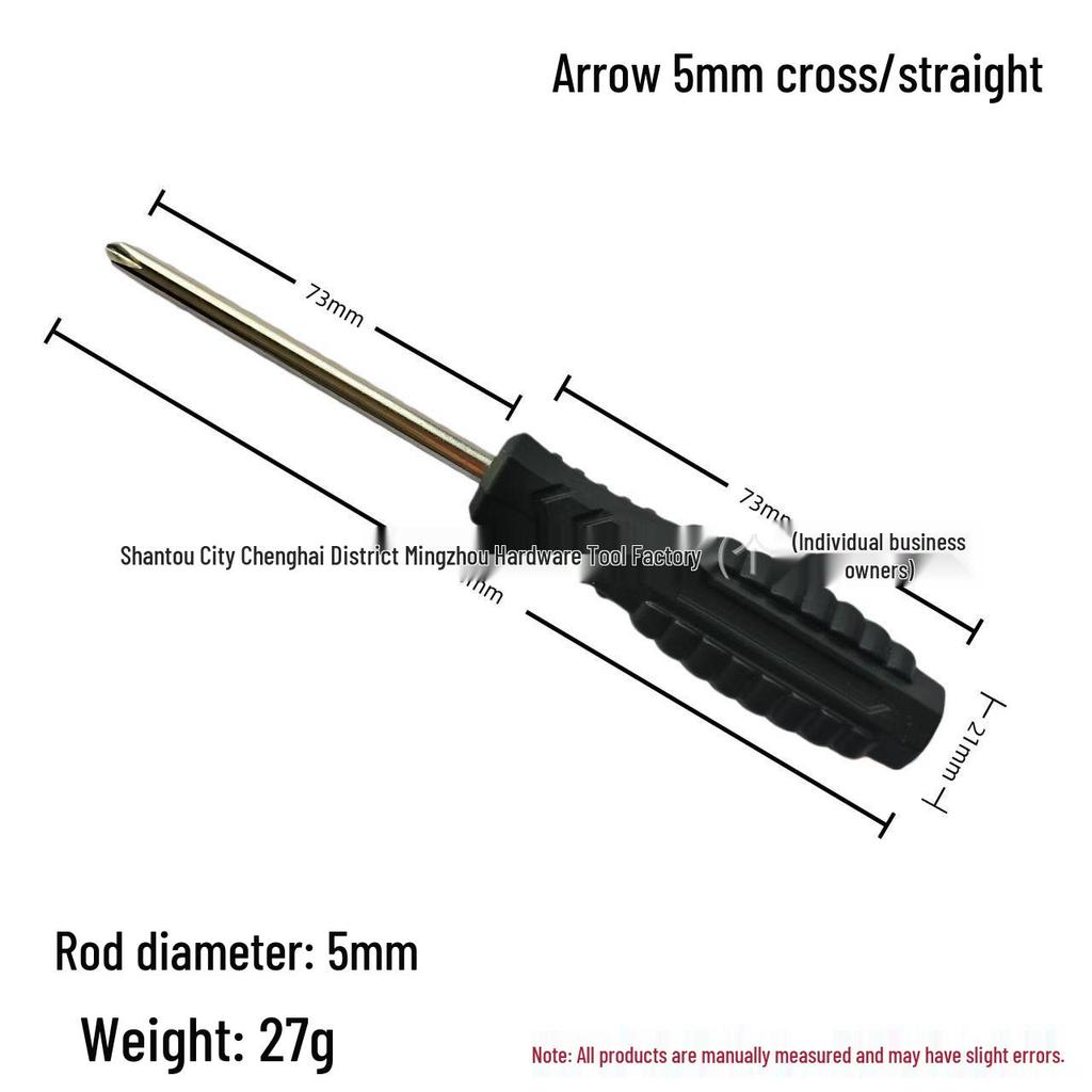 Black 5.0mm Phillips Screwdriver for Furniture and Appliance Repair