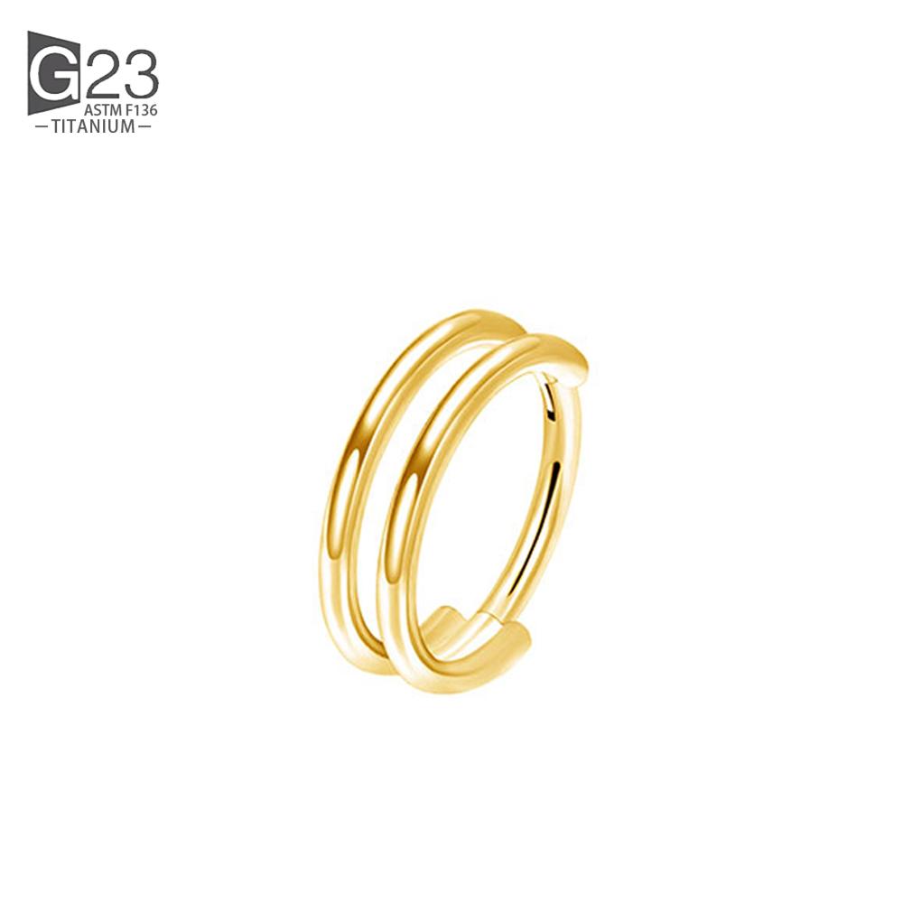 G23 Titanium Implant Grade Hinged Seamless Earrings Clicker Hoop Ring for Cartilage Helix Rook Septum Daith Tragus Conch