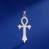 LIKGREAT Egyptian Ankh Cross Egypt Eye Pendant for Necklace Earrings Stainless Steel Eye of Horus Charms for Jewelry Making DIY