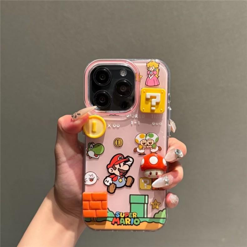 Single-layer game Mario suitable for Apple 16promax mobile phone case 15iphone14 protective case 13imd12