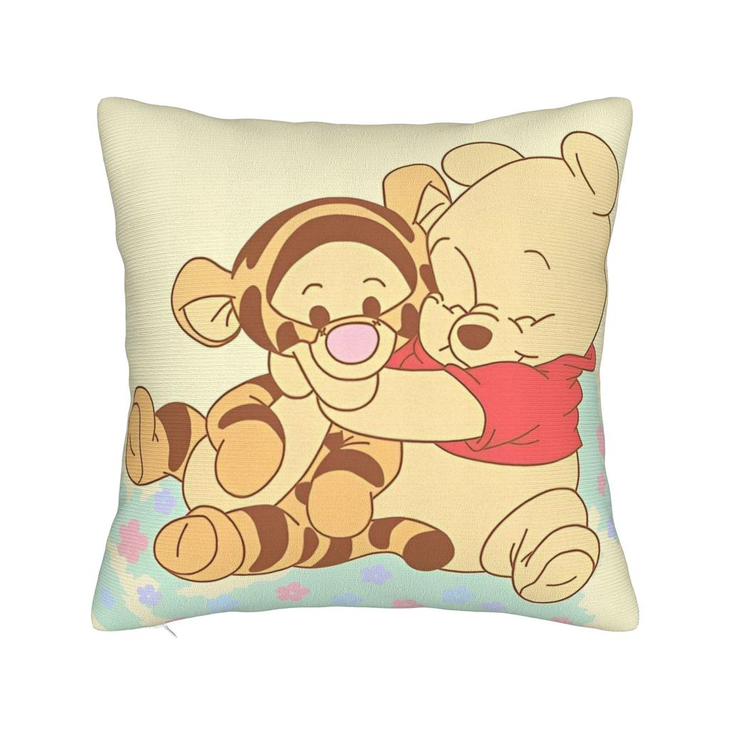 Winnie-the-Pooh Pillowcase Polyester Cushion Cover Decor Cute Cartoon Throw Pillow Case Cover Home Square 40*40cm