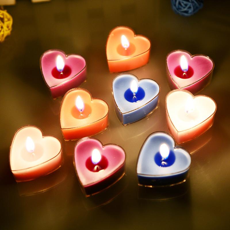 Candles Love Creative Heart Shaped Scented Candles Romantic Birthday Candlelight Dinner for Girlfriend Valentine’s Day Gift Ins