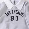 Girls' Sets Spring/Summer Children's Alphanumeric Printed Long-sleeved Sweatshirt + Pleated Skirt