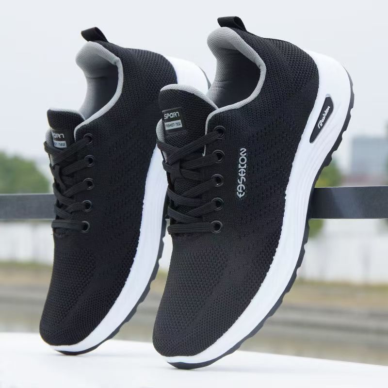 Men's shoes new breathable sports shoes mesh non-slip soft-soled running shoes fashion casual shoes platform shoes