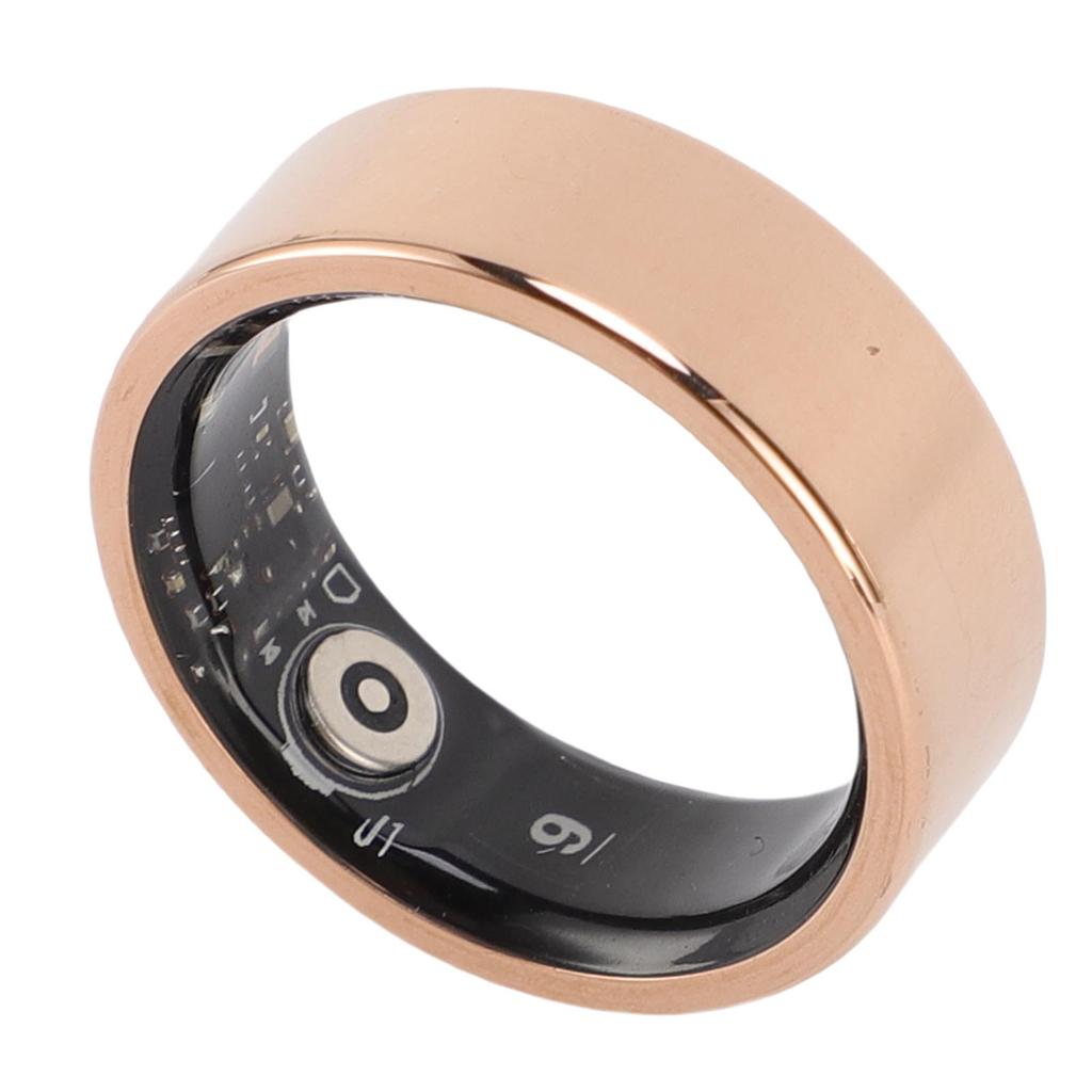 Smart Ring Rose Gold IP68 Water Proof Sleep Fitness Body Temperature Step Counting Ring for Reading Page Turning
