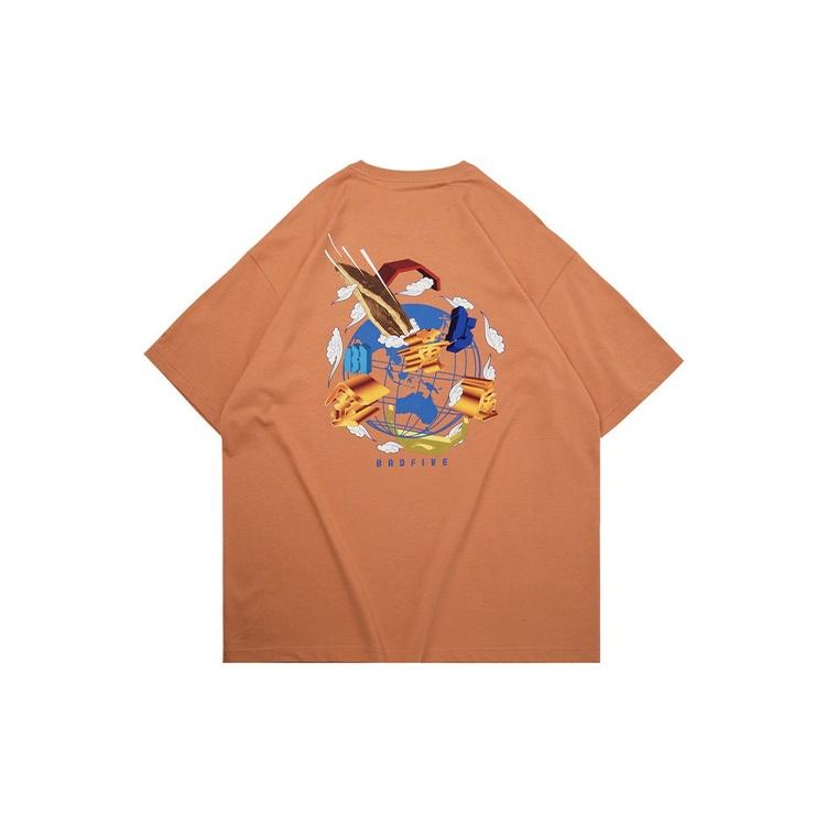 Li-Ning BADFIVE Loose Short Sleeve 'Orange' Men's AHSQ549-3
