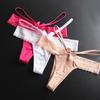 Transparent Lace Bikini Panties Thong Lace Bow Briefs Sweet Underwear for Women  Lady