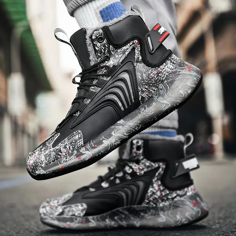 Men Boots 2024 New Winter Slippers Warm Men Shoes Waterproof Non-Slip Plush Sneakers Male Tenis Shoes Boots Men Sneakers Winter