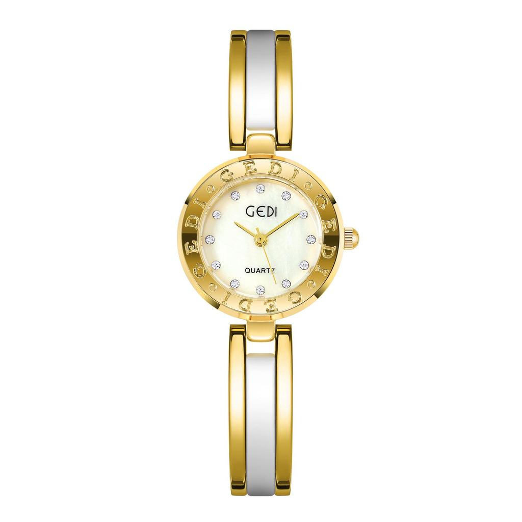 Gedi Retro Minimalist Women's Quartz Watch - Elegant Alloy Bracelet Design