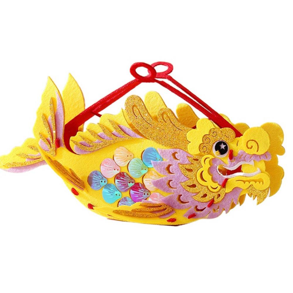 Non-Woven Fabric Dragon Boat Festival Fish Lantern Chinese Style Fish Shape Storage Basket DIY