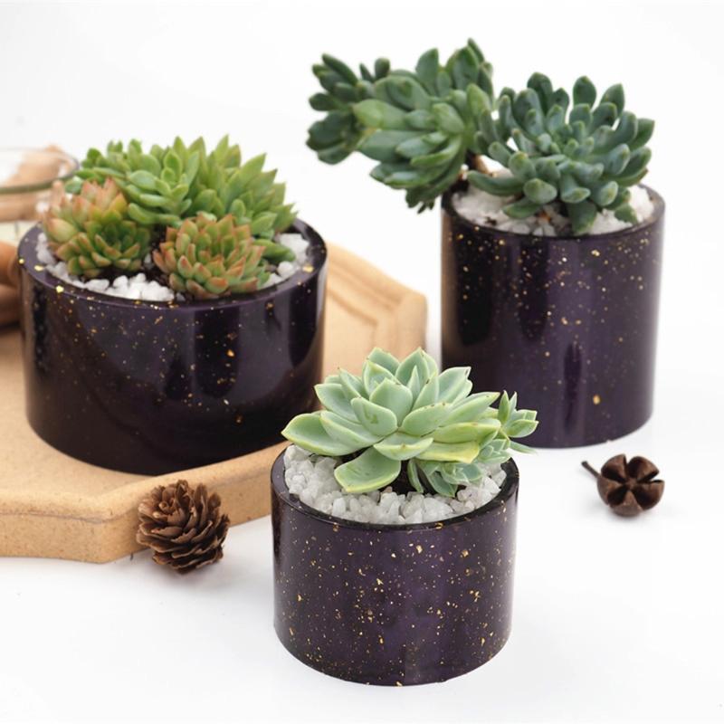 Succulents Planter Resin Mold Plant Pot Crystal Mold Jewelry Storage Box Cup Silicone Mold Vase Flower Pot Casting Mold