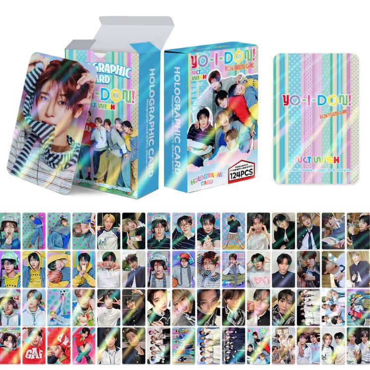 NCT WISH Hologram Photocard & Sticker Set - 124pcs (60 Photocards + 64 Stickers)