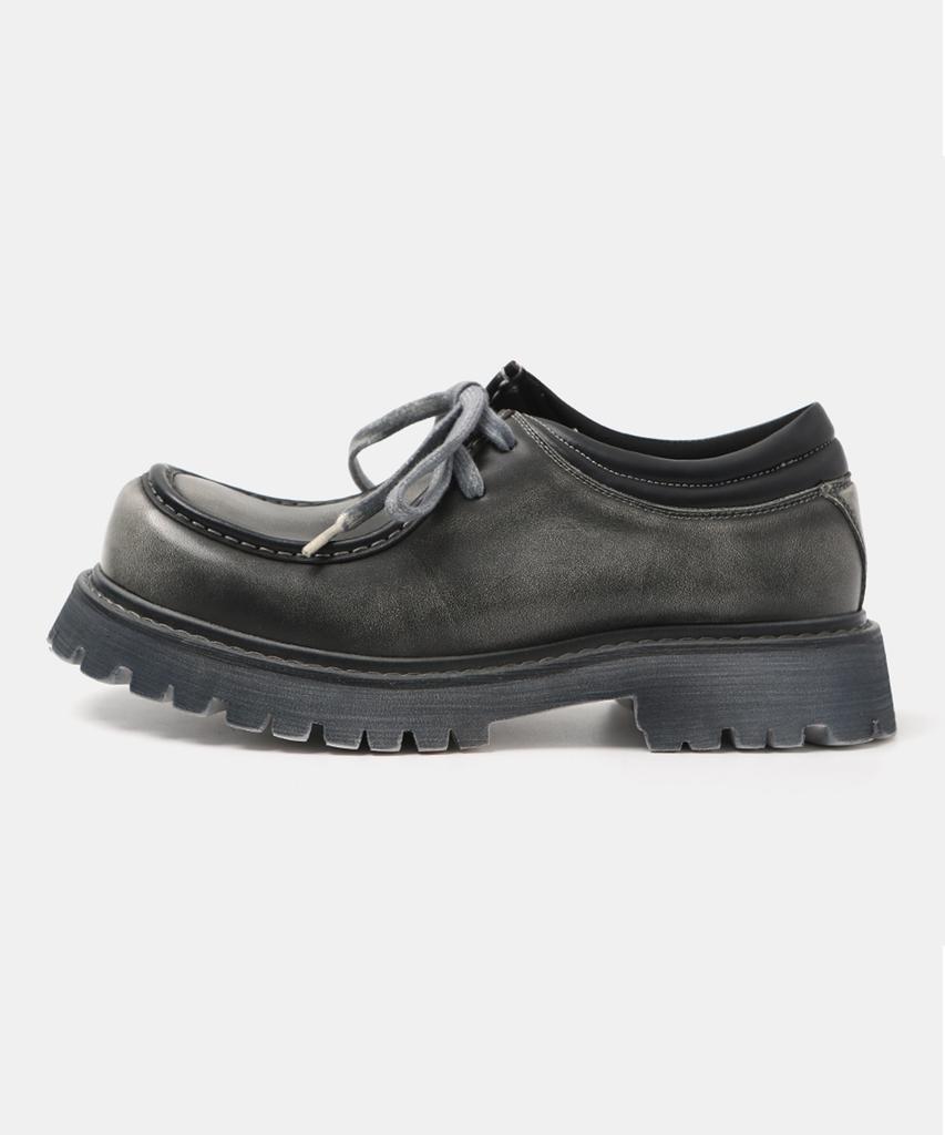 Wetheroad Wtrd1146 Shine Sanding Vintage Wallabee Derby Shoes Grey