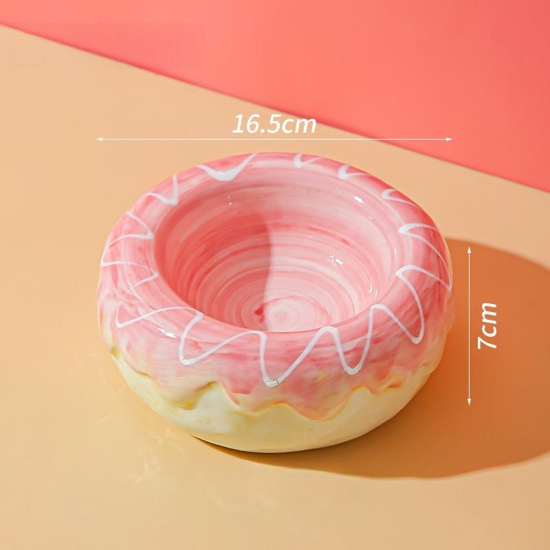 Ceramic Cat Bowl Donut Food Bowl Drinking Water Bowl Food Bowl Anti Tipping Cat Food Bowl Cat Food Bowl Water Bowl Dog Rice Bowl