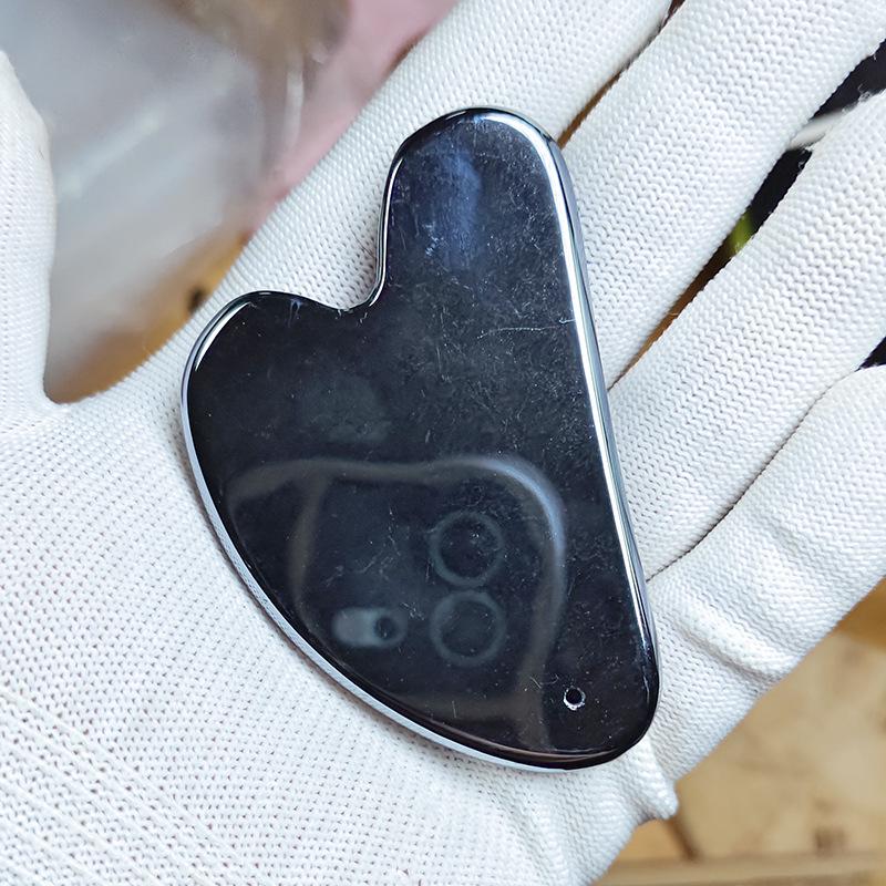 Terahertz Tai Silica Heart Gua Sha Board - Beauty Tool for Face and Body Skincare