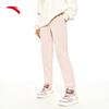 Anta Comfortable Versatile Breathable Knitted Sports Pants Women Bottoms Winter-Pink 962517307N-4