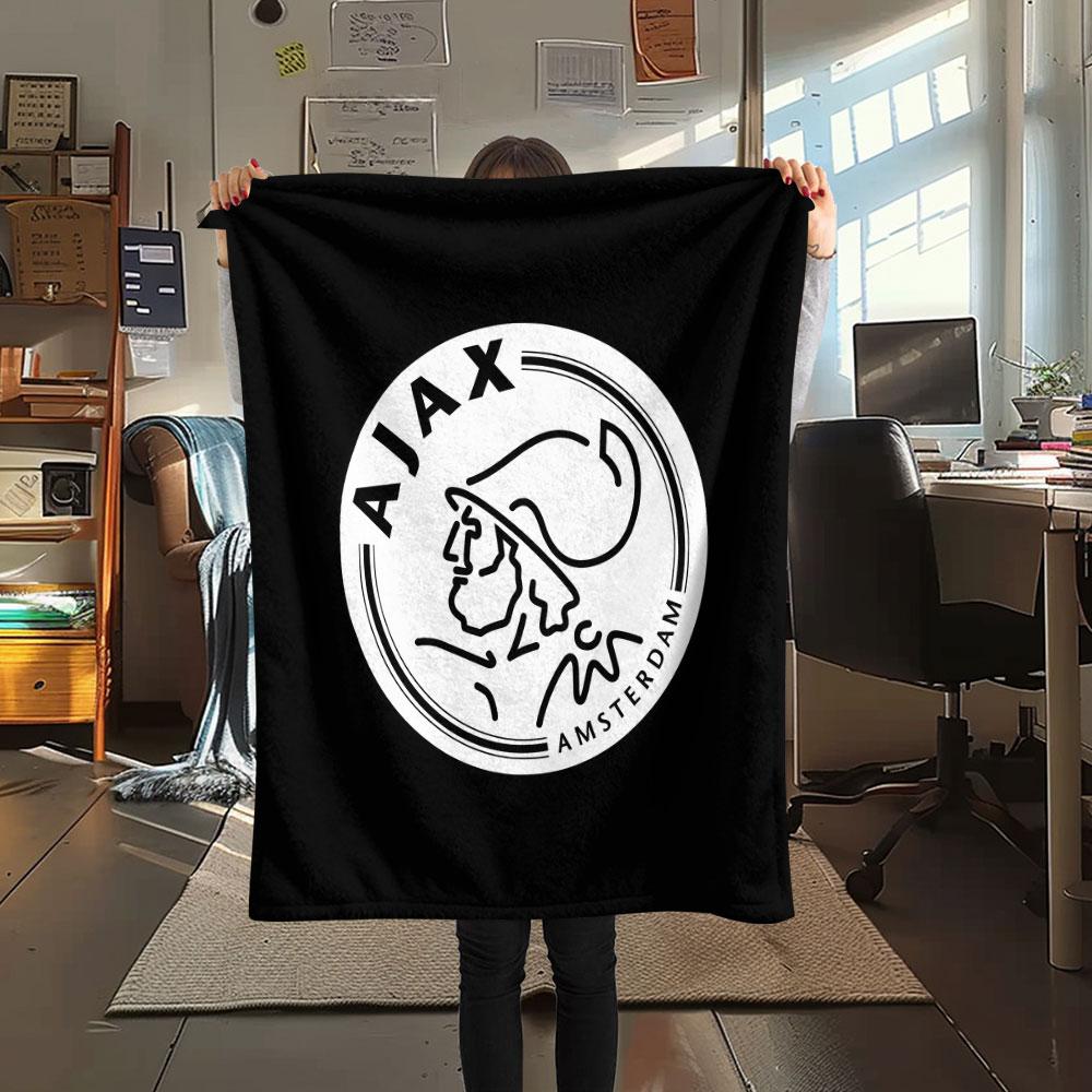 1PC AFC Ajax Patterned Flannel Blanket Suitable For All Seasons for Home Decor Warmth and Comfort Gifts Holiday Present