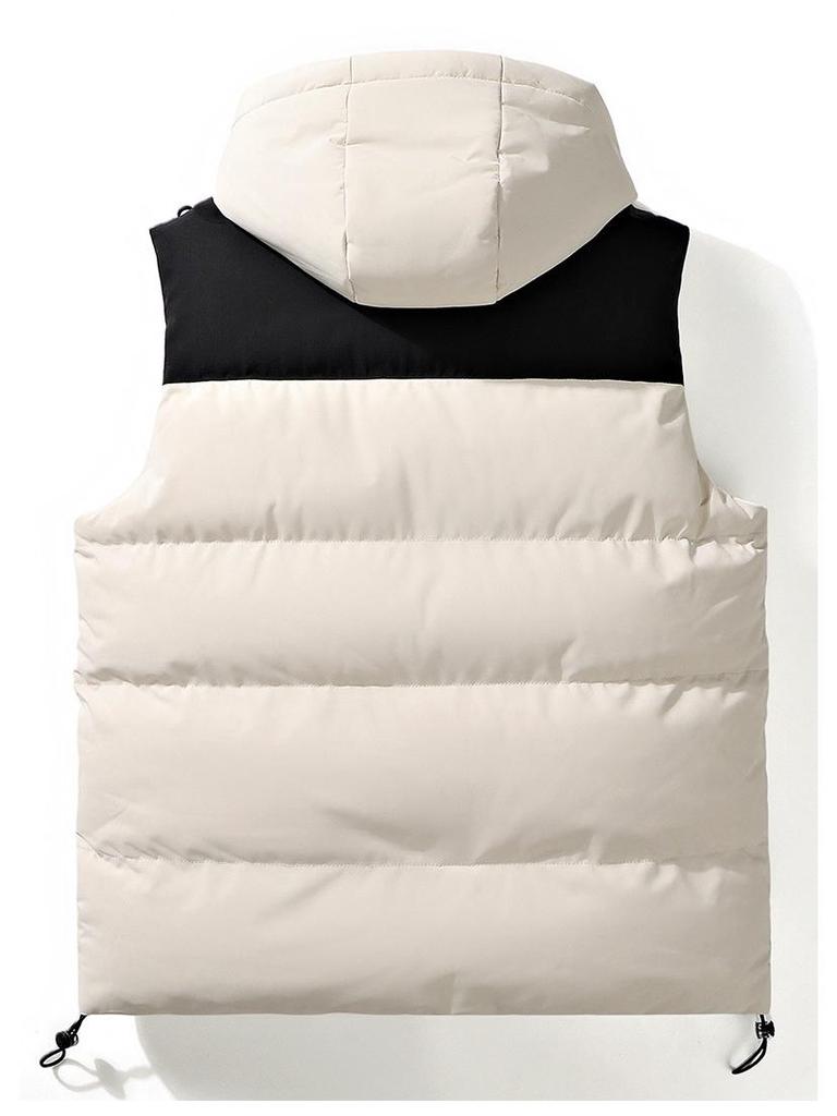 Herren Trendy Kapuzen-Baumwollweste - Ärmellos, Dick & Warm für Herbst/Winter, Unisex.