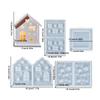 Christmas House Love Silicone Candle Base Molds DIY Gypsum Decorative Candle Holder Resin Craft for Home Desktop Ornament