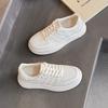 Leather Flat-bottomed Foreign-style Versatile Little White Shoes Women's 2025 New Spring Popular Thick-soled Retro Soft-soled Casual Board Shoes