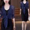 Shiny Mesh Shawl Transparent Short Coat Sunscreen Cropped Blouse  Winter/Autumn/Spring/Summer