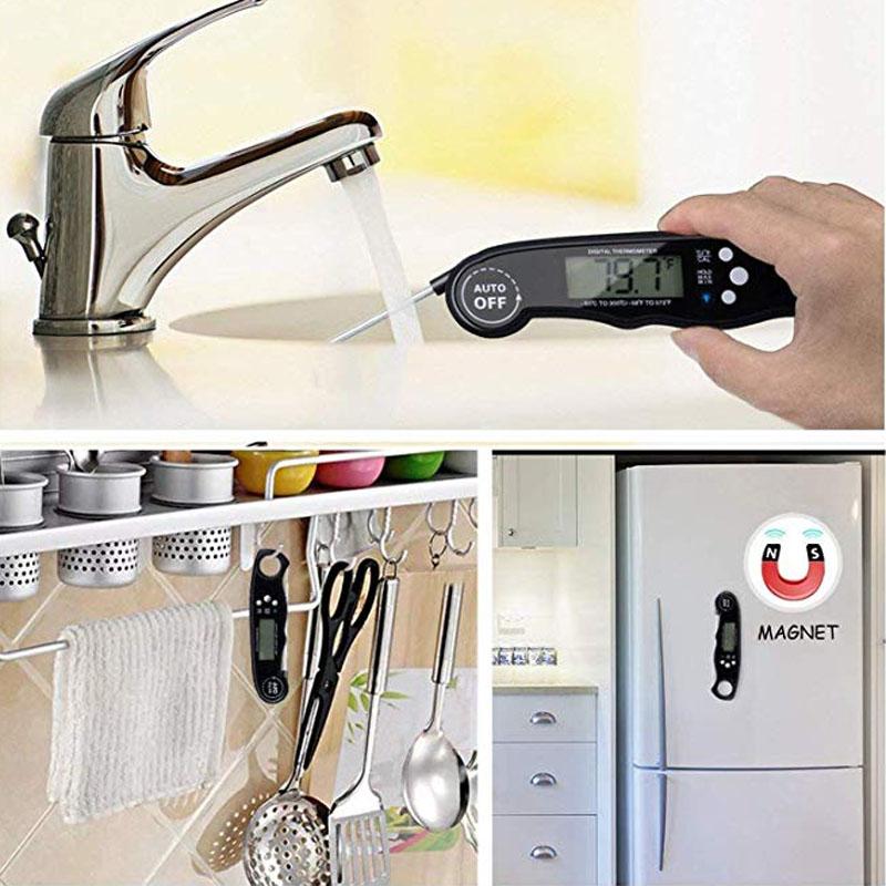 Kuchyňské doplňky rychločtecí digitální teploměr na maso s rozkládací sondou grilovací teploměr