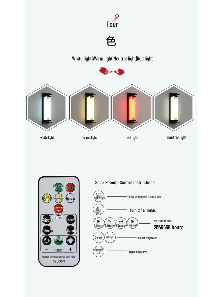 Solar Italian-Style Courtyard Wall Light – Waterproof, No Wiring Needed